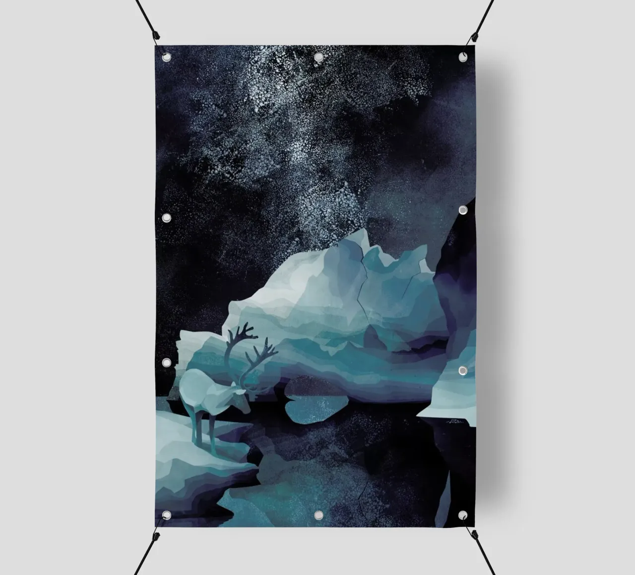 Reindeer By Night telo in pvc da Goed Blauw