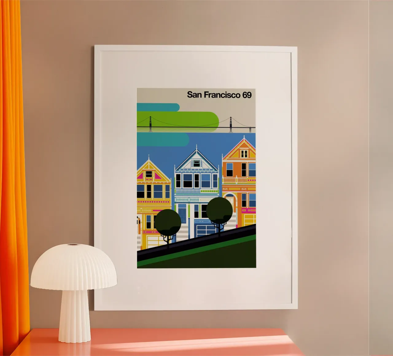 San Francisco 69 poster con telaio in plastica da Bo Lundberg