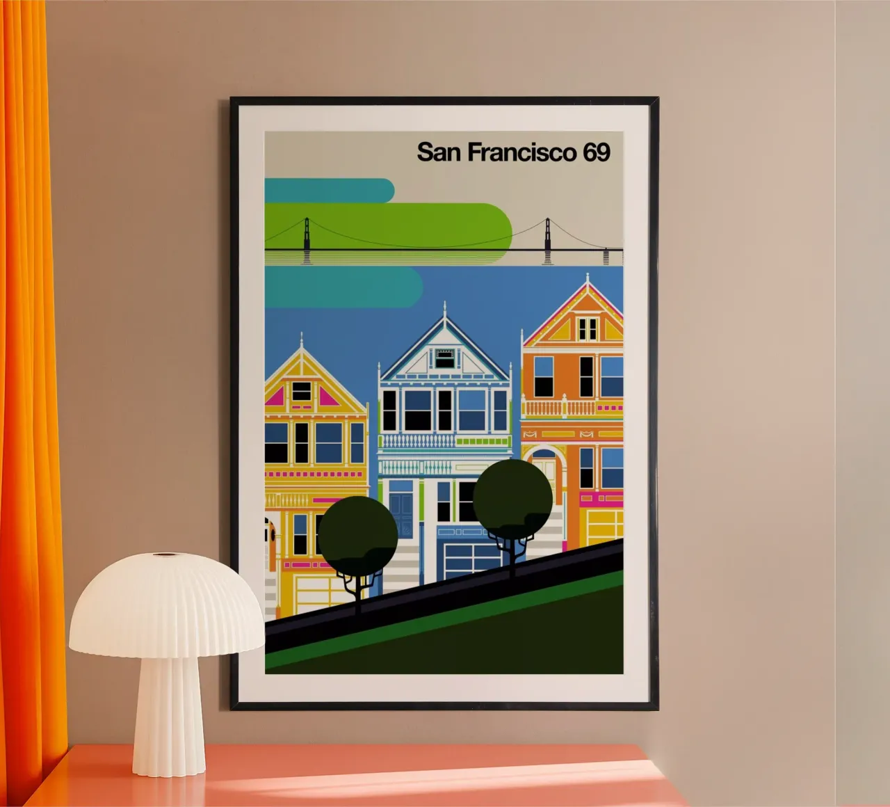 San Francisco 69 poster con telaio in plastica da Bo Lundberg