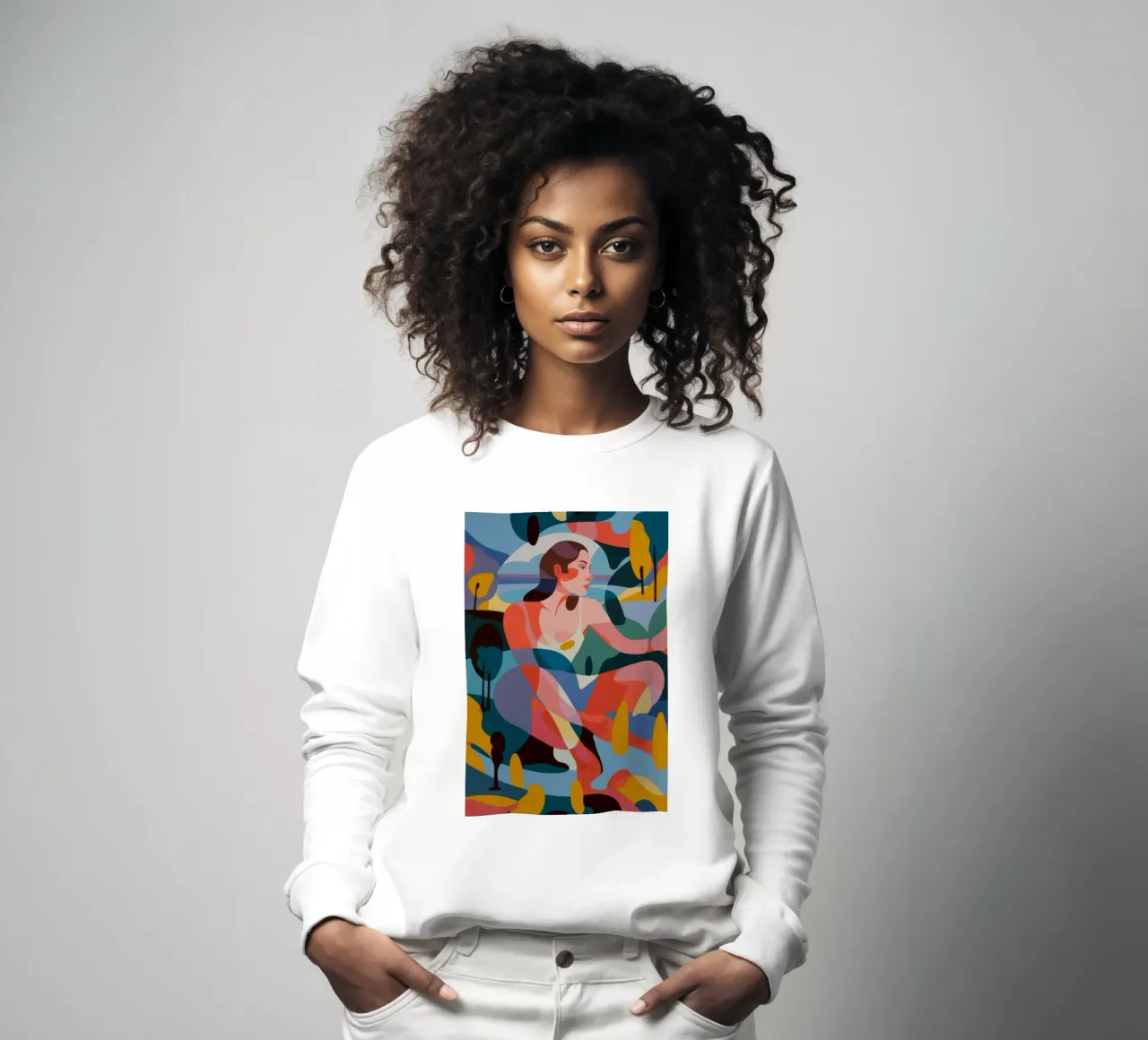 Sinfonia astratta di colori felpa da Atelier Tiga