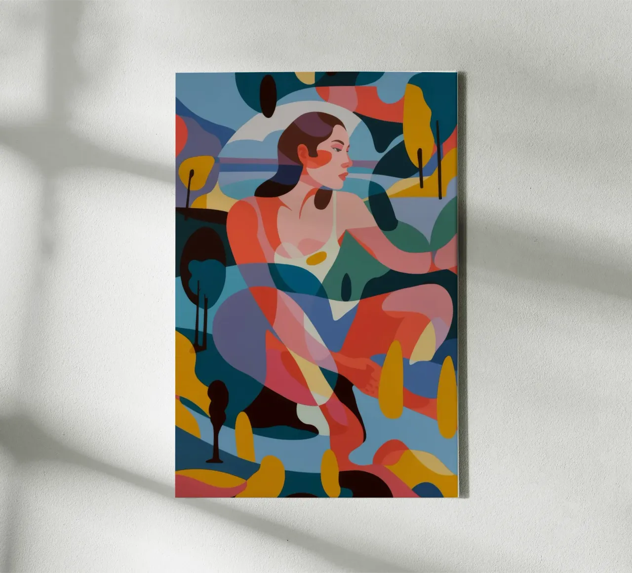 Abstracte kleurensymfonie canvas van Atelier Tiga