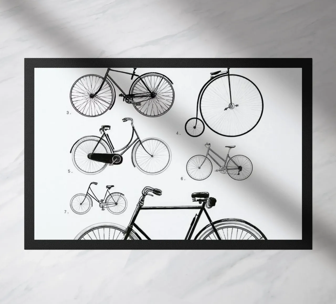 Bicyclettes doormat by Florent Bodart