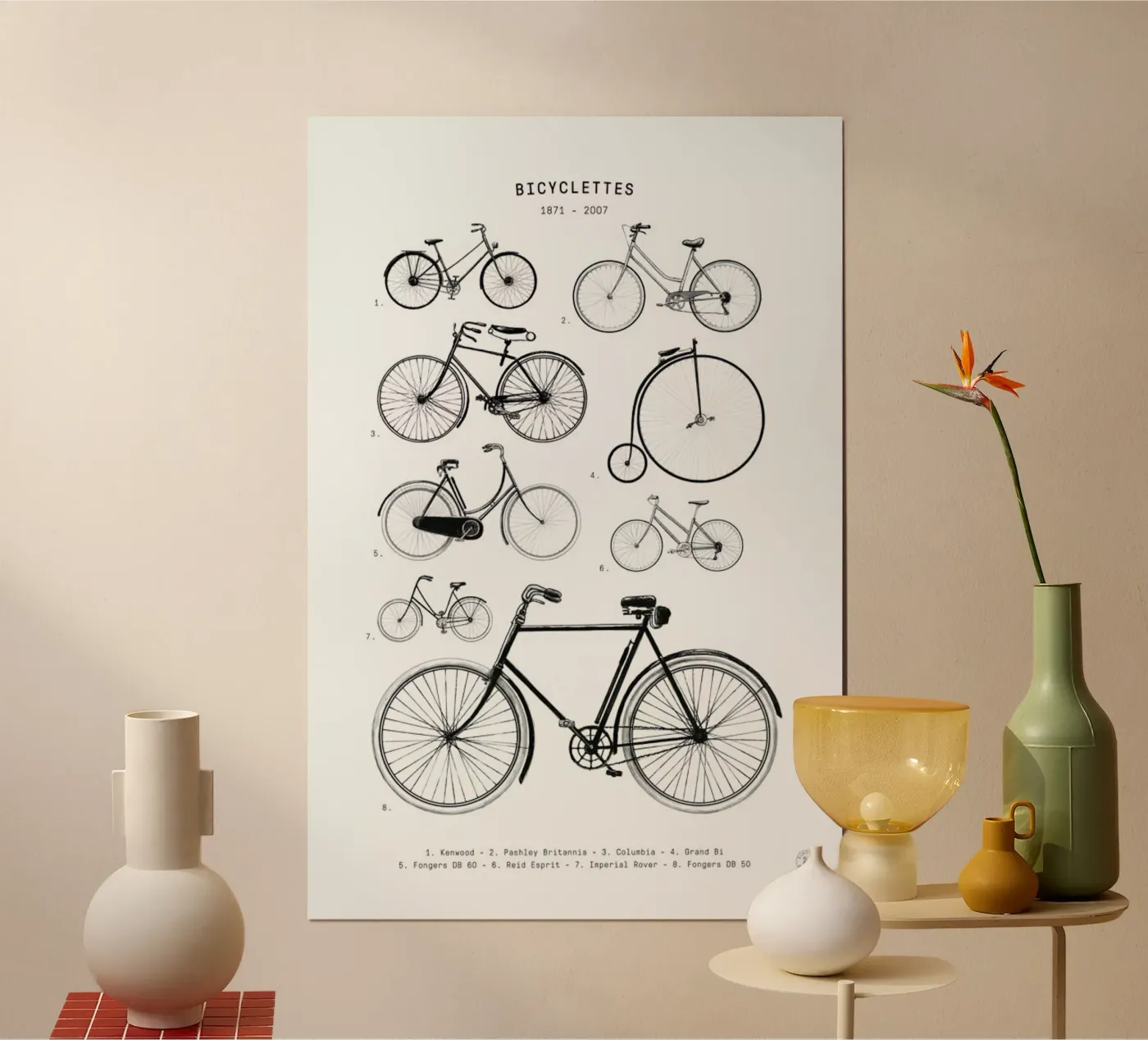 Bicyclettes Poster von Florent Bodart