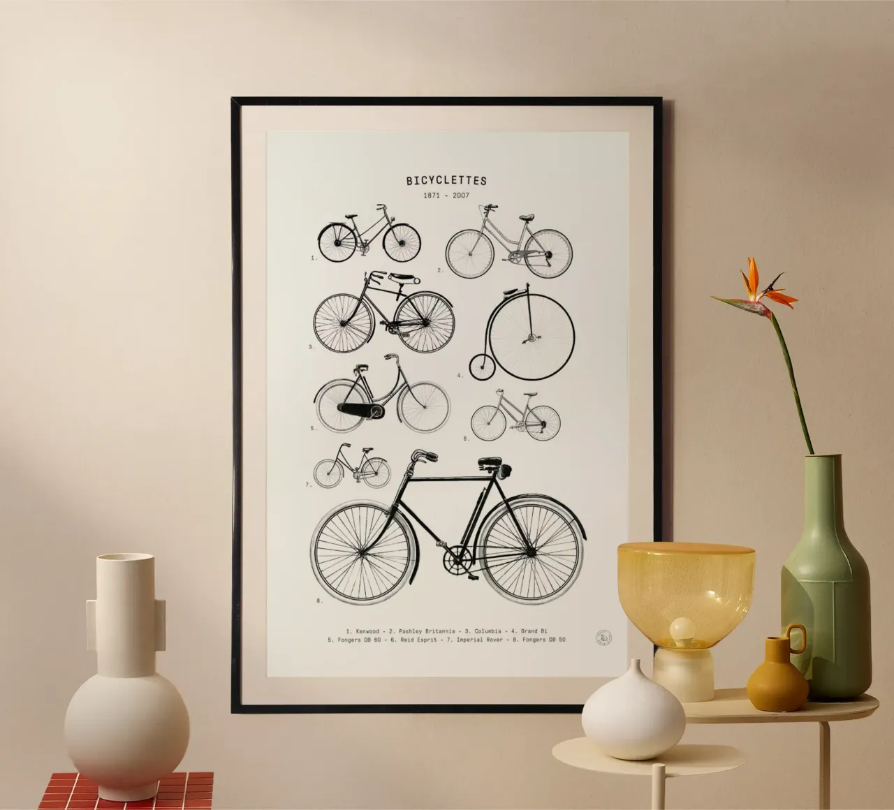 Bicyclettes poster van Florent Bodart