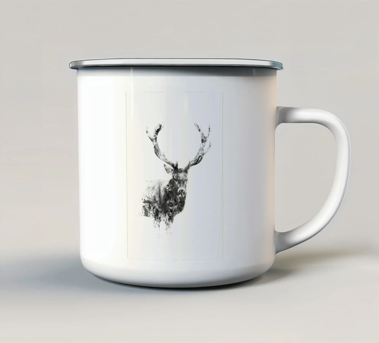 cervo tazza in smalto da Book