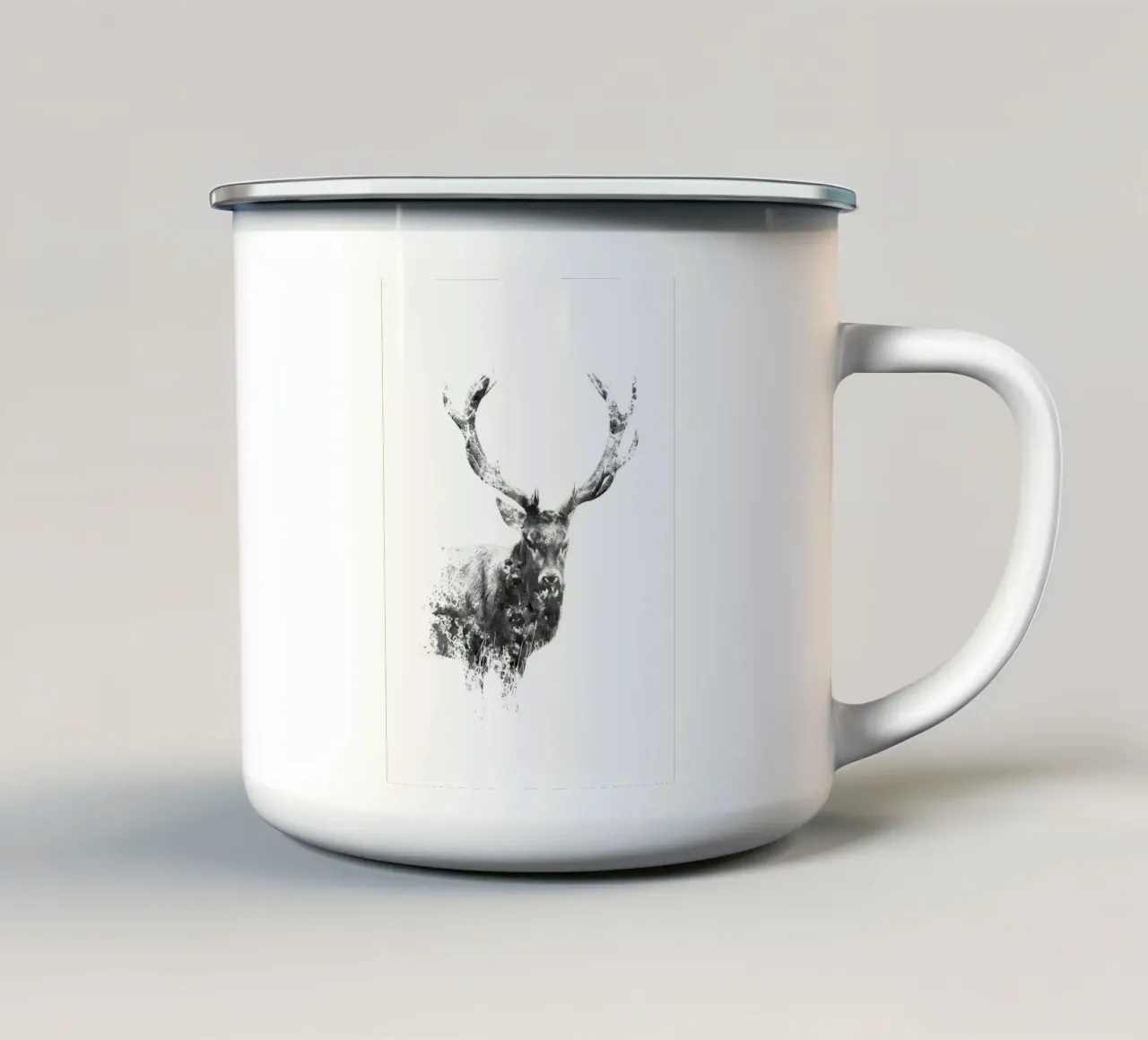 cervo tazza in smalto da Book