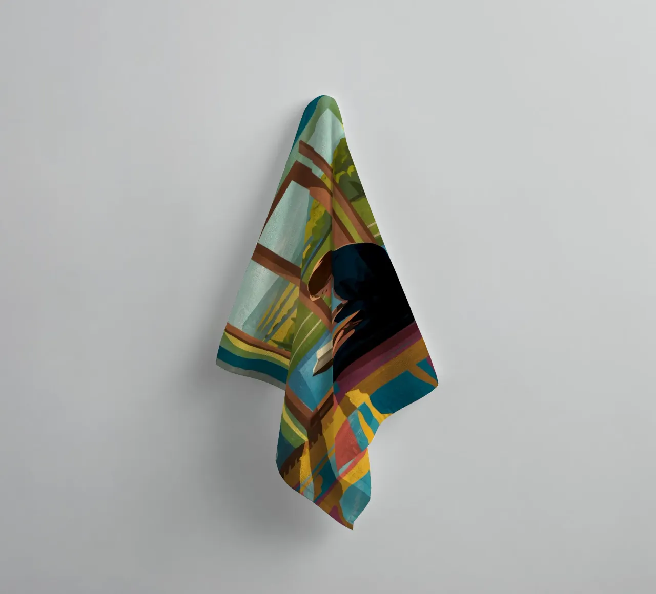 Serene Reading Sanctuary towel by Atelier Tiga