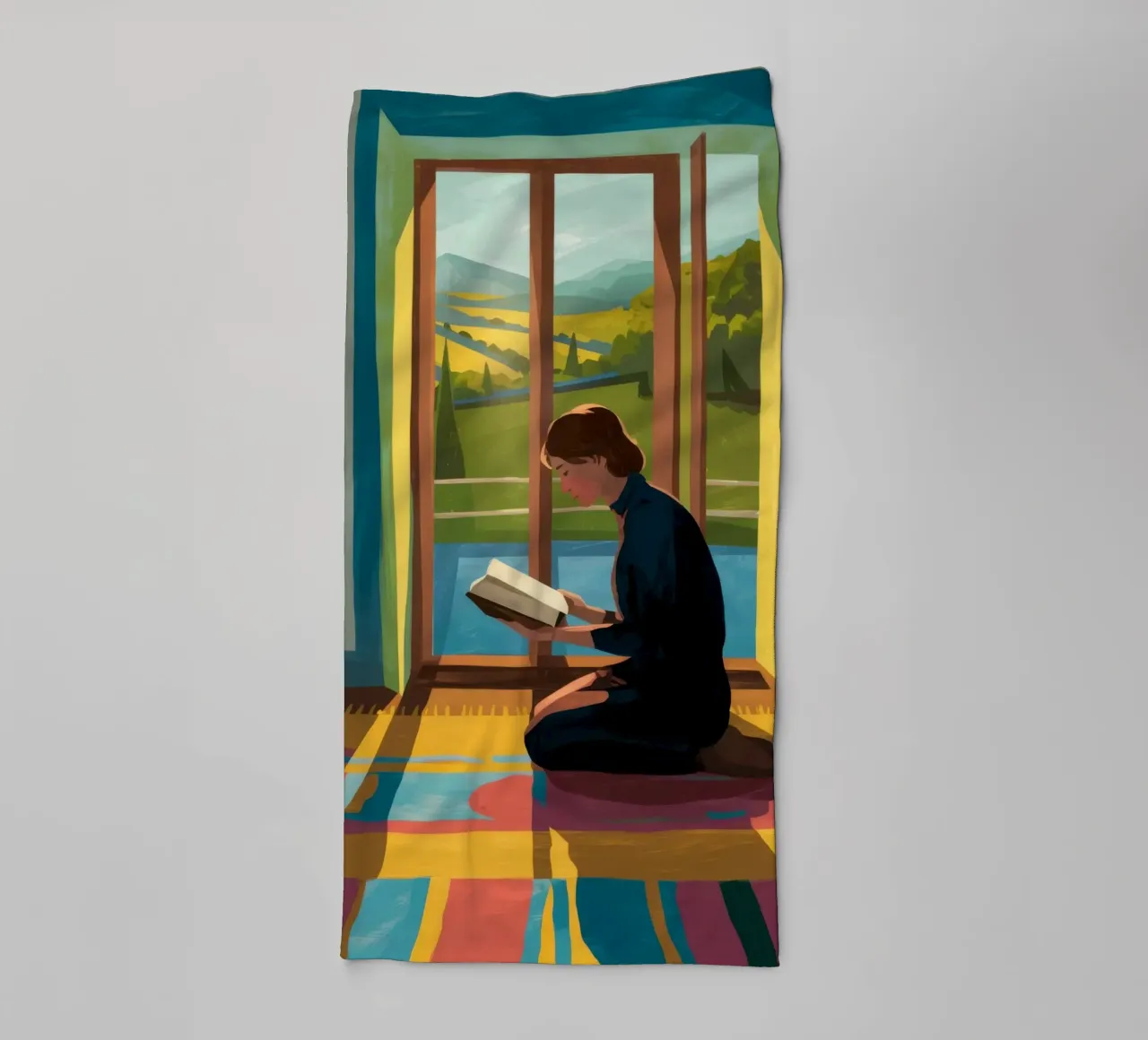 Serene Reading Sanctuary towel by Atelier Tiga