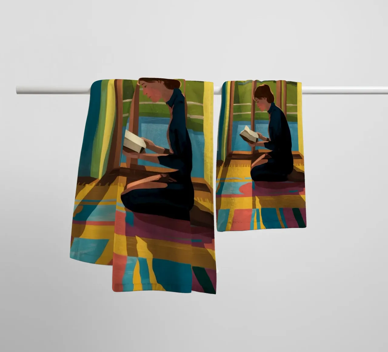 Serene Reading Sanctuary towel by Atelier Tiga