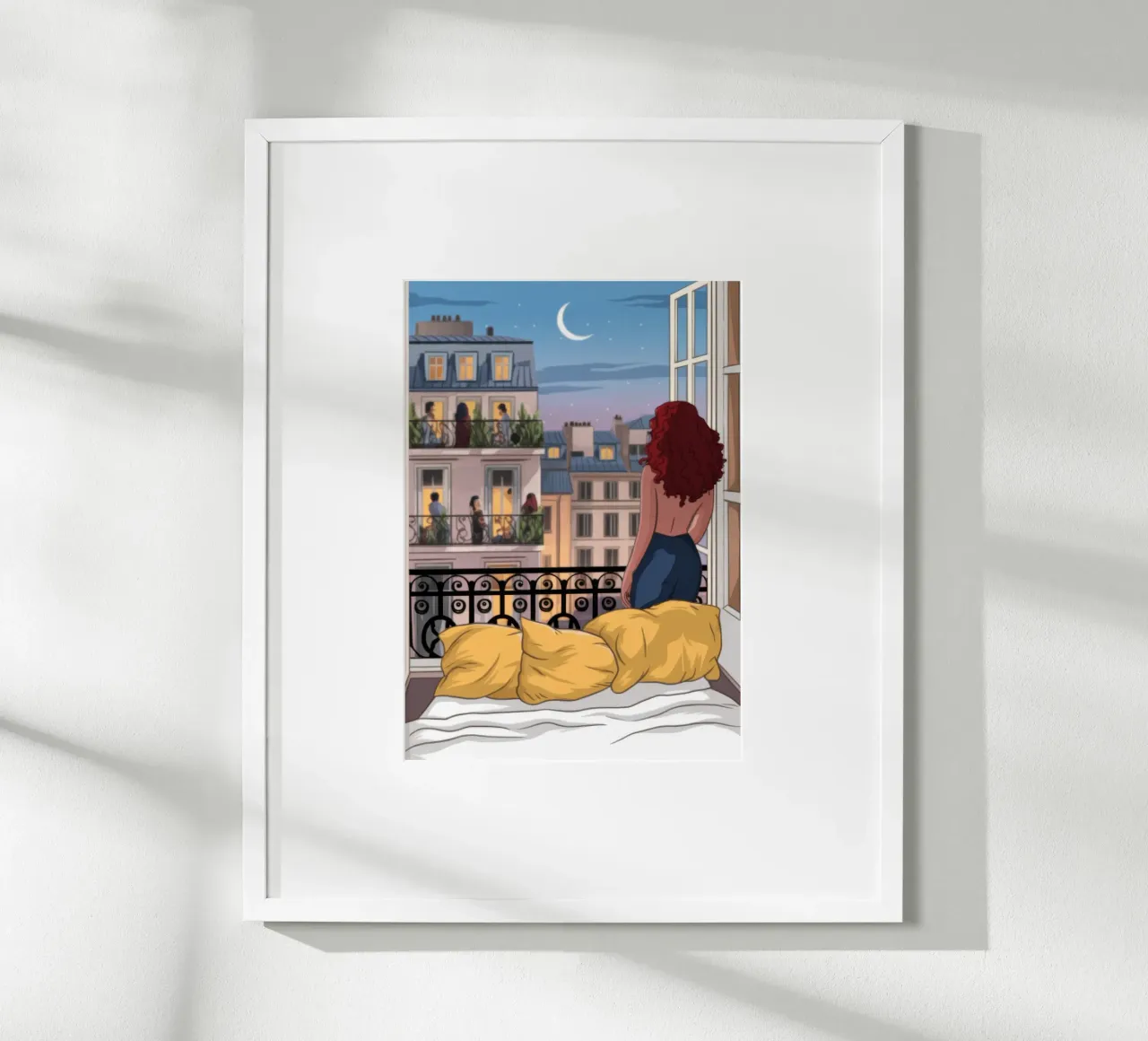 Beatitudine da balcone al chiaro di luna carta hahnemühle da Atelier Tiga