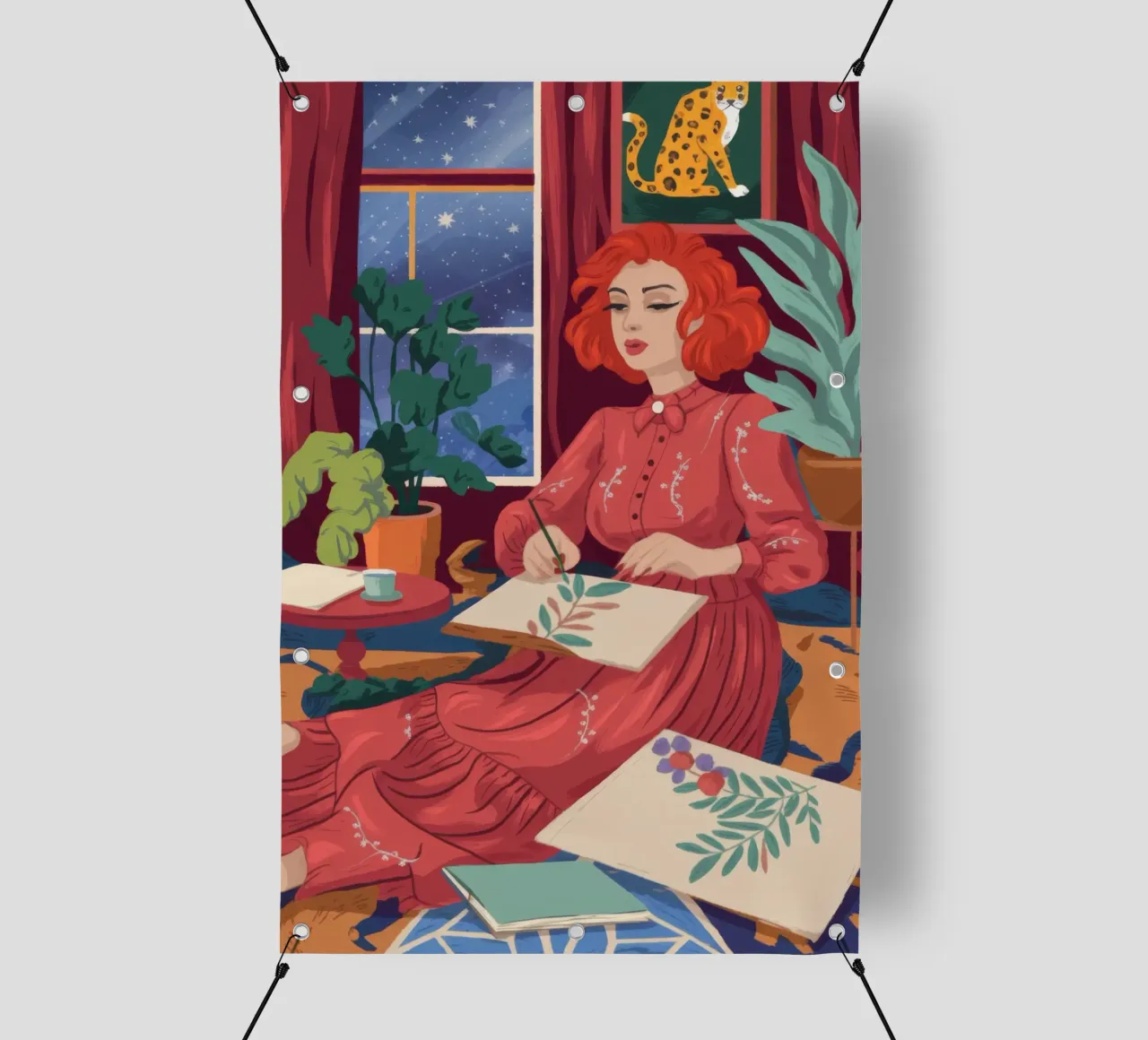 Fantasticheria creativa notturna telo in pvc da Atelier Tiga