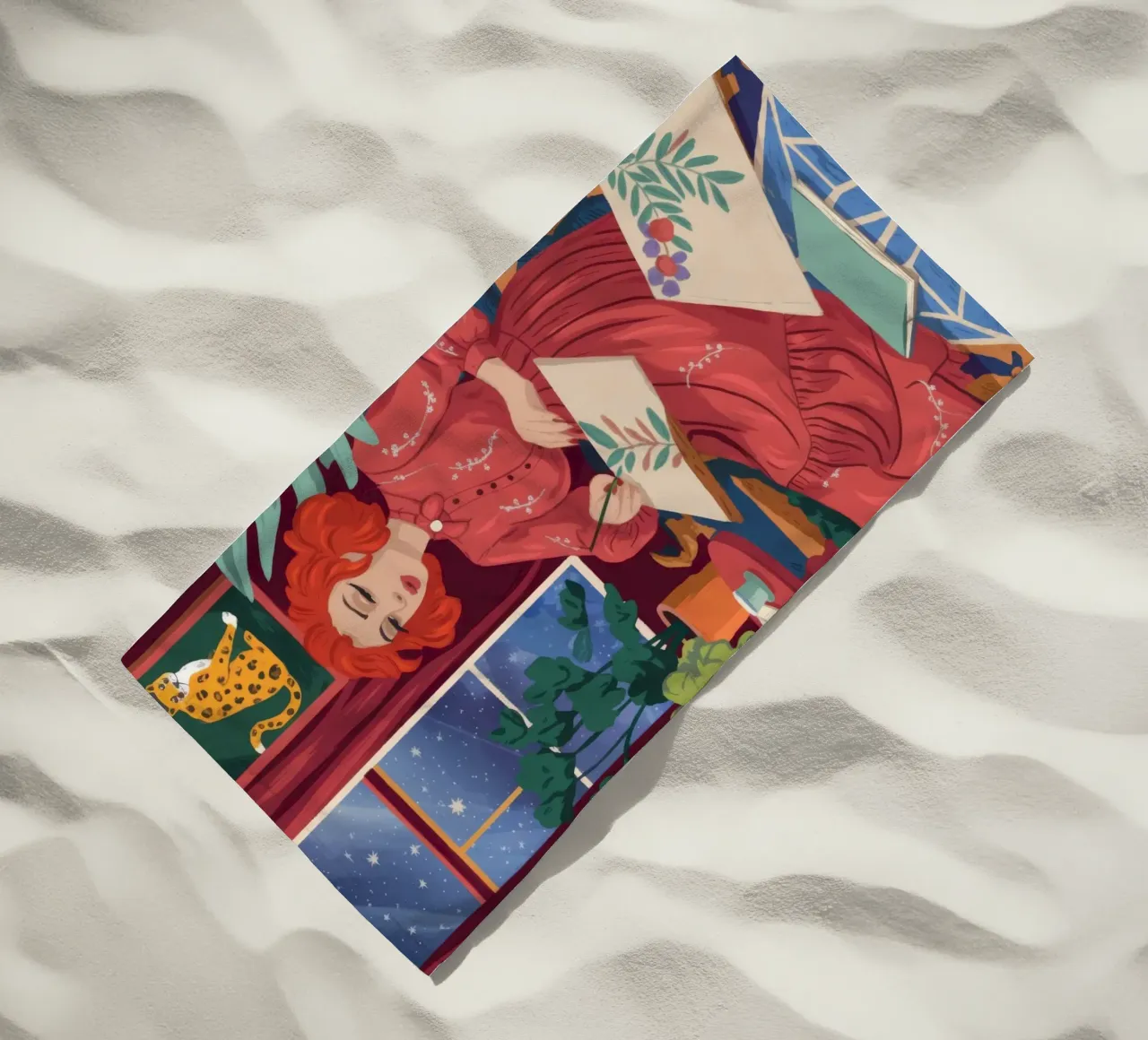 Fantasticheria creativa notturna telo mare da Atelier Tiga