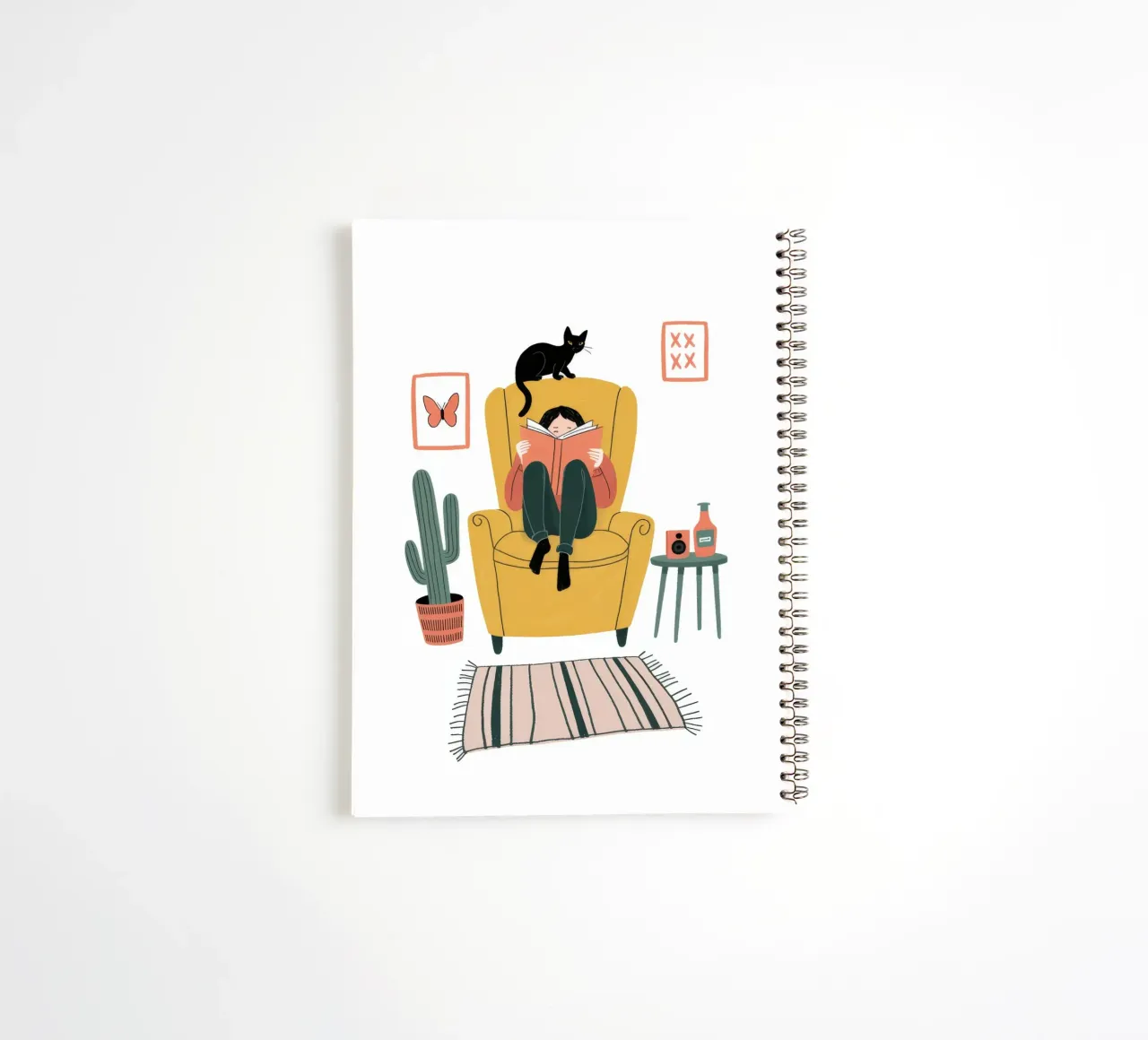 Contemplative Cat Companion spiral notebook by Atelier Tiga