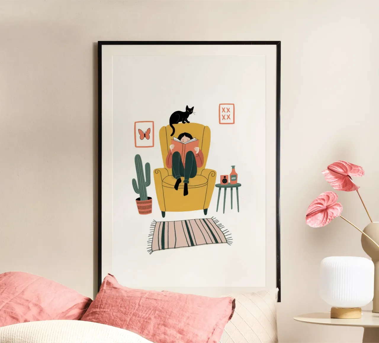 Contemplative Cat Companion poster by Atelier Tiga