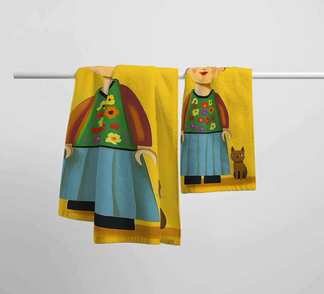 Piccola figura di Frida asciugamano da bagno da Carinaprint