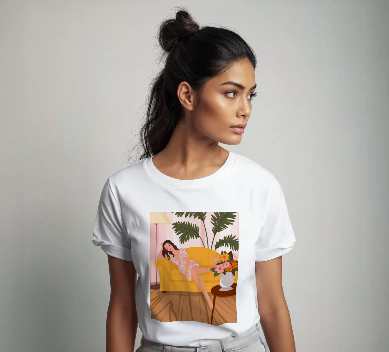 Salone floreale rilassato t-shirt da Atelier Tiga