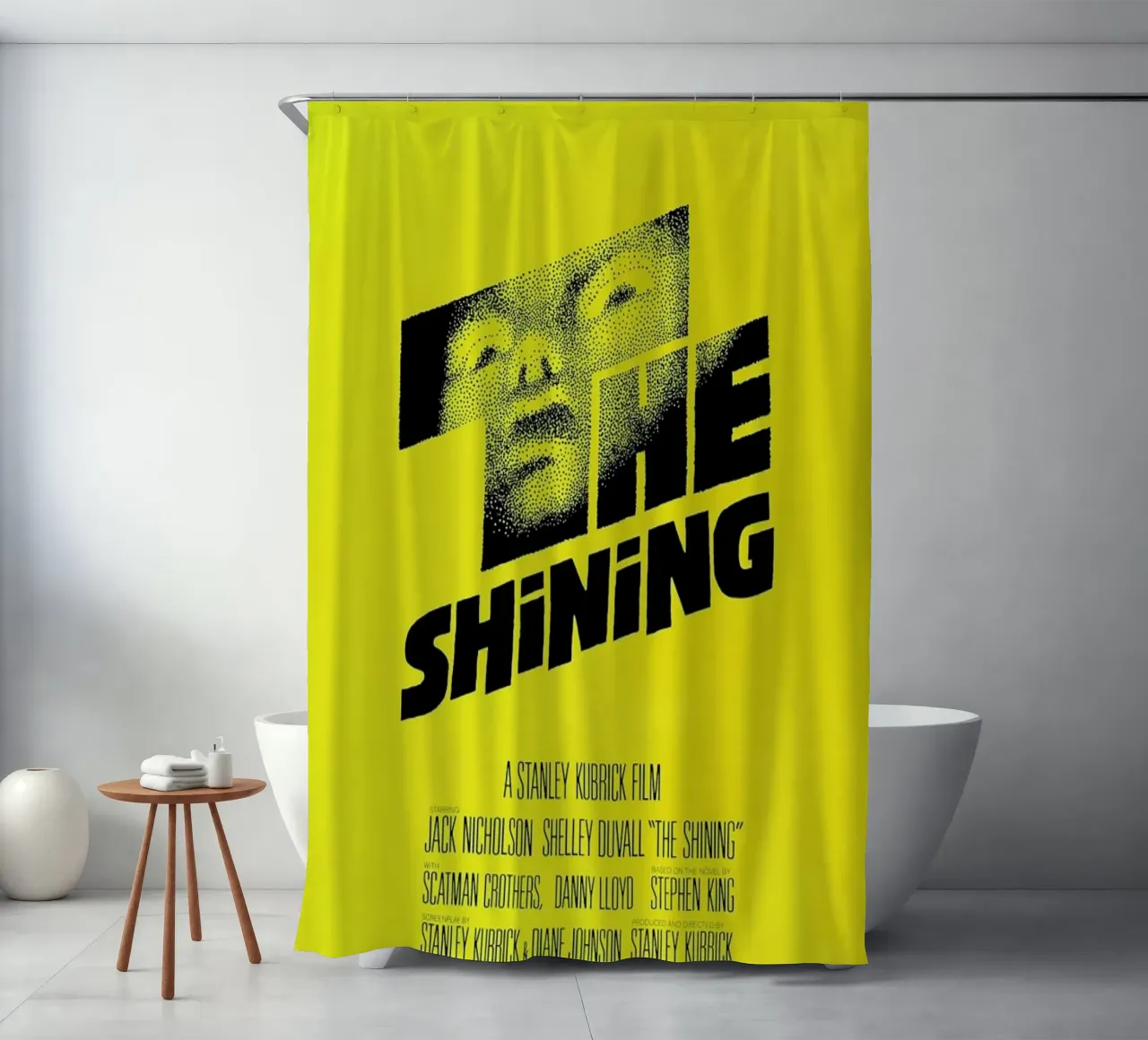 ‘The Shining’ Retro Movie Poster Duschvorhang von Gallery Print and Art Limited