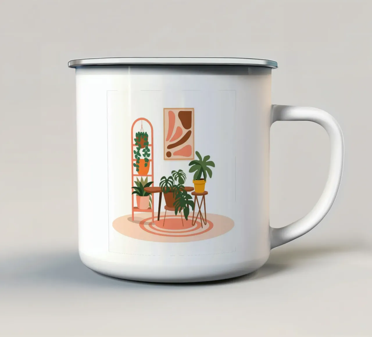 Un rifugio minimalista per le piante tazza in smalto da Atelier Tiga
