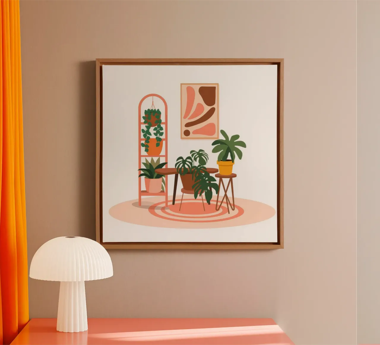 Minimalist Plant Haven canvas by Atelier Tiga