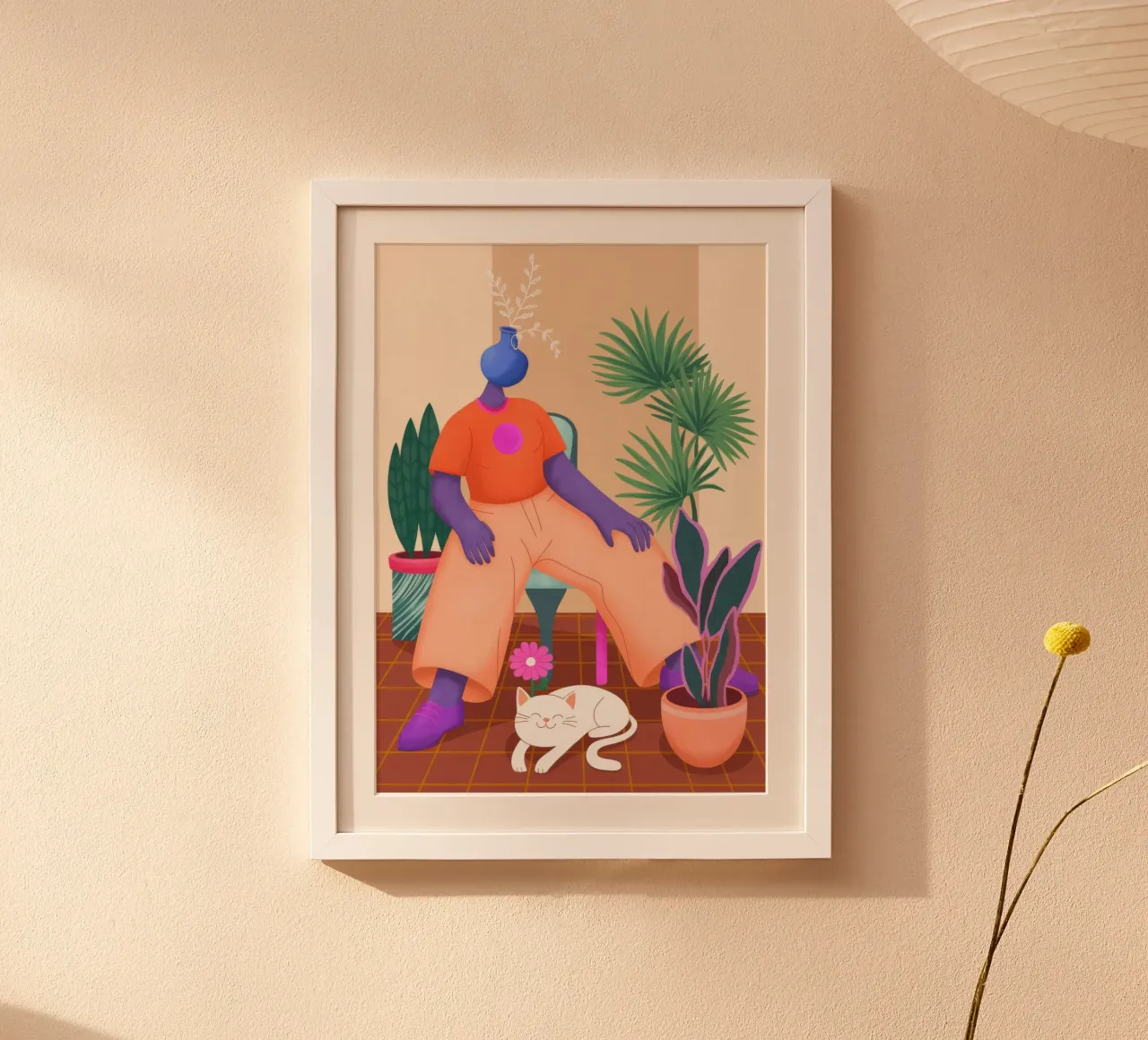 Amico vegetale stravagante poster con telaio in plastica da Atelier Tiga