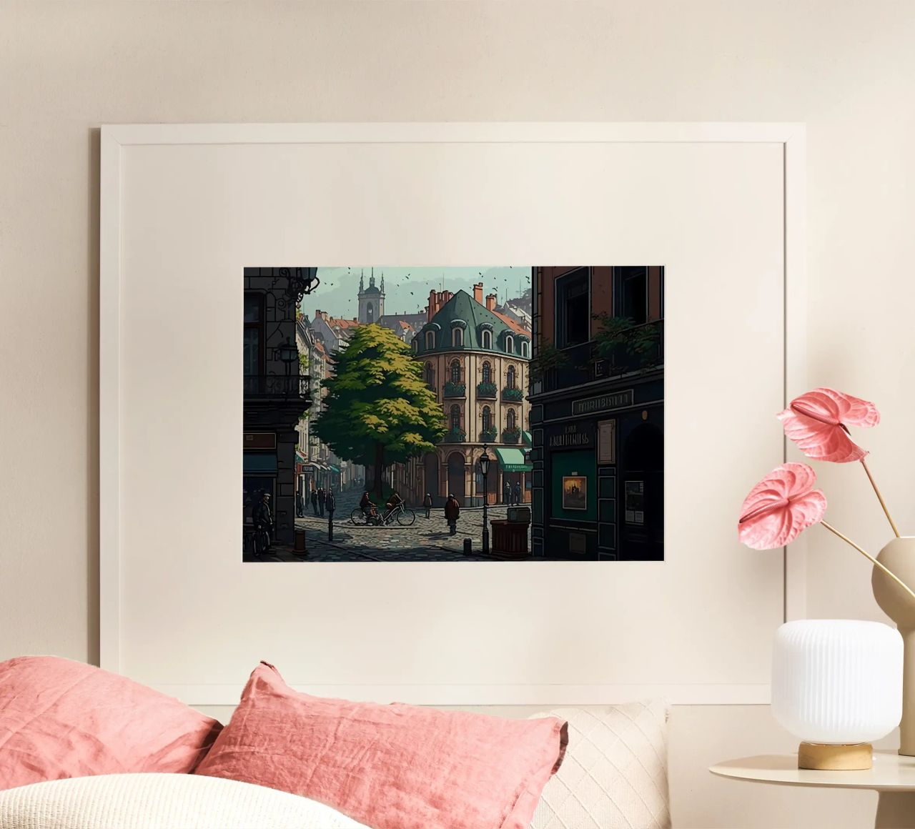 Rennes Pixelkunst Poster von Bernotas