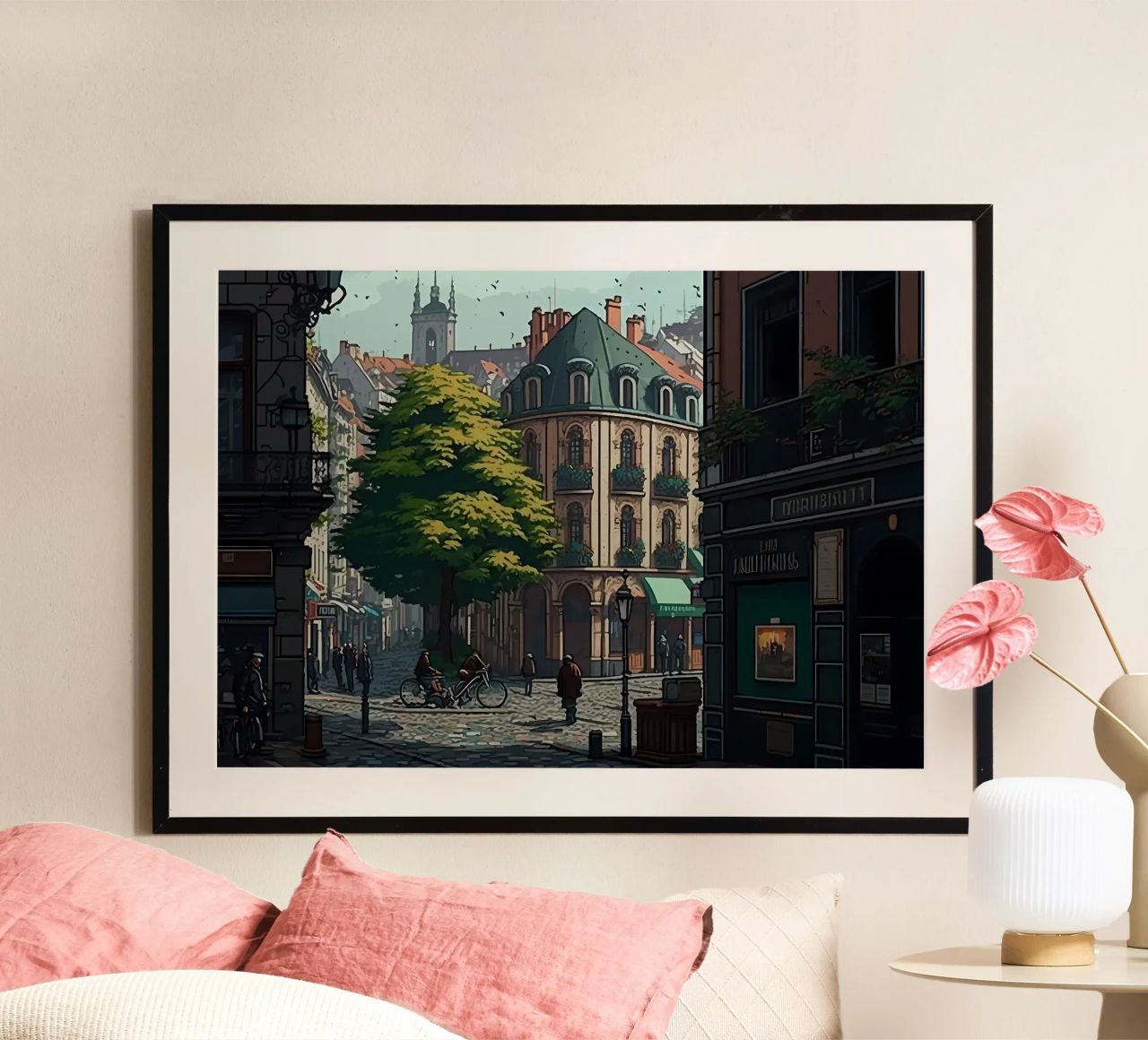 Rennes Pixelkunst Poster von Bernotas