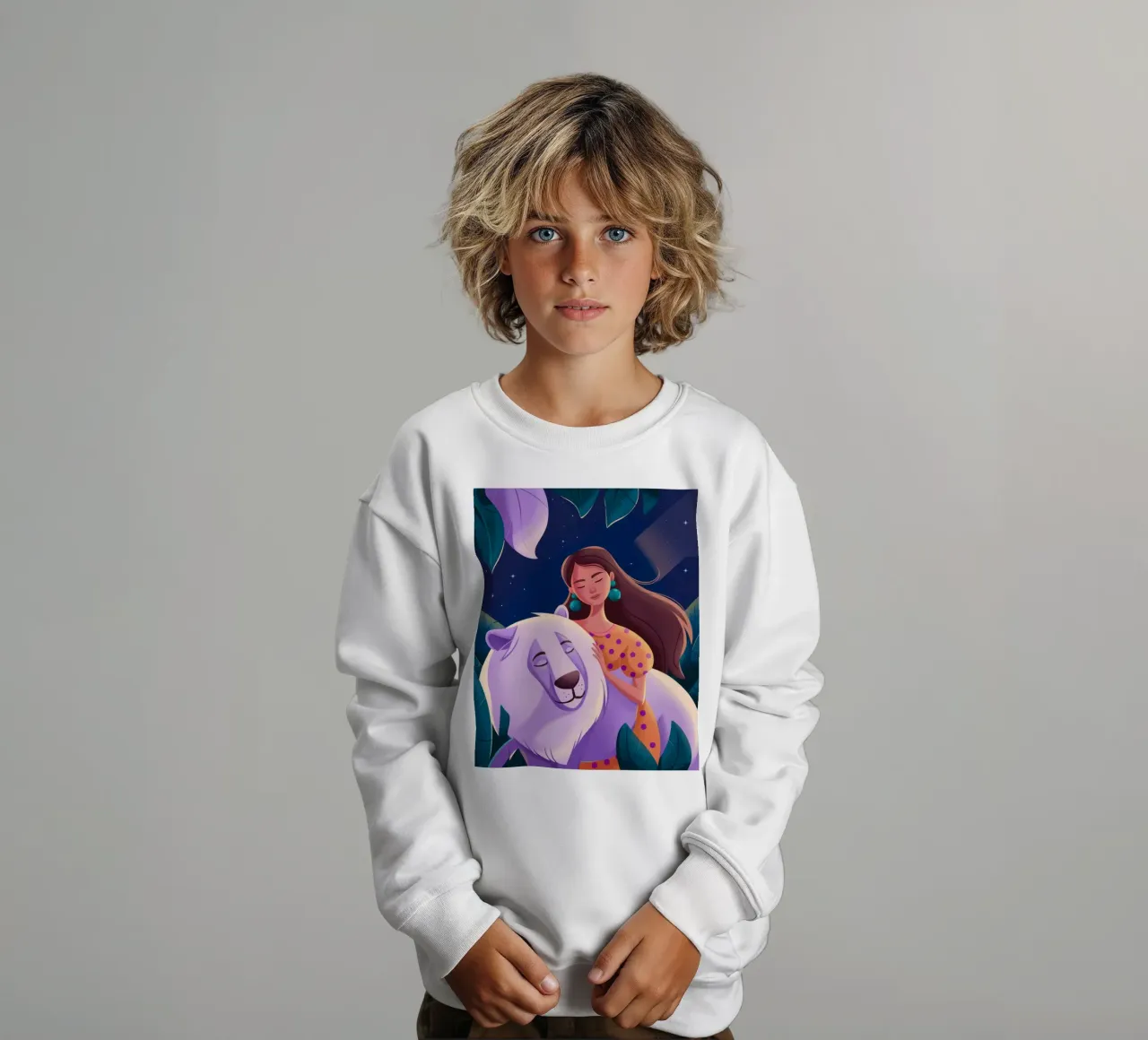 Compagno di notte maestoso felpa bambino da Atelier Tiga