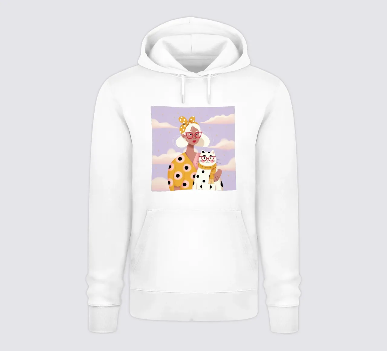 Gatto capriccioso felpa con cappuccio da Atelier Tiga