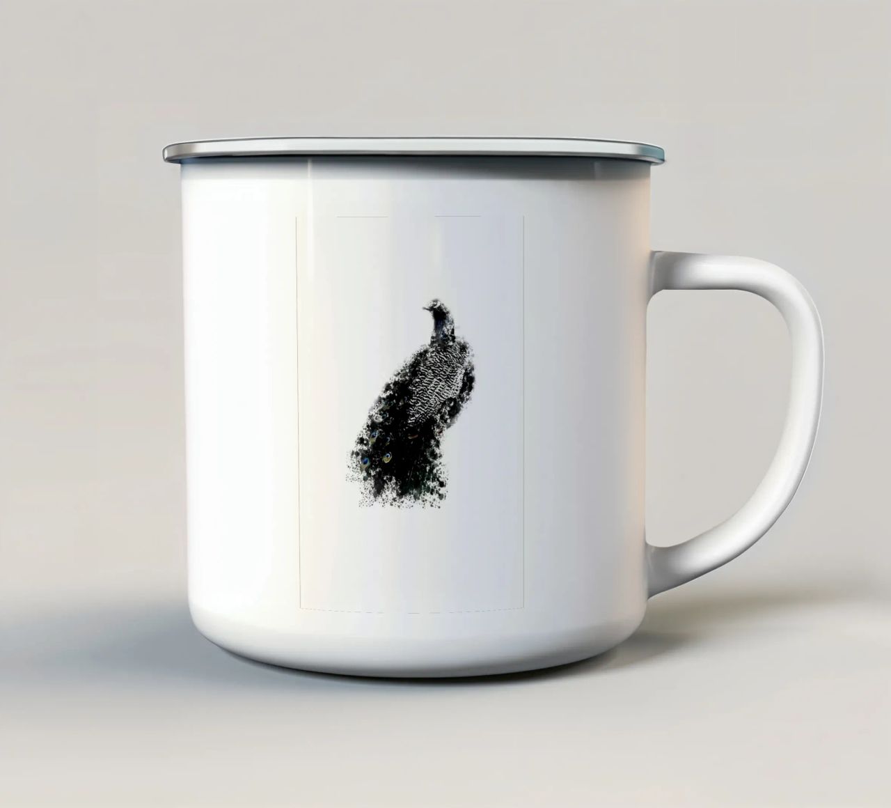 uccello acquerello tazza in smalto da Book