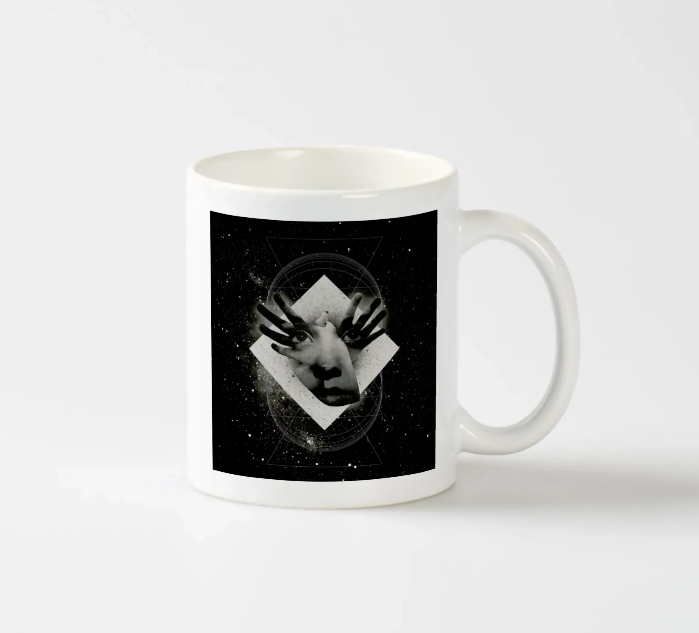 Mask ceramic mug by Ali Gulec