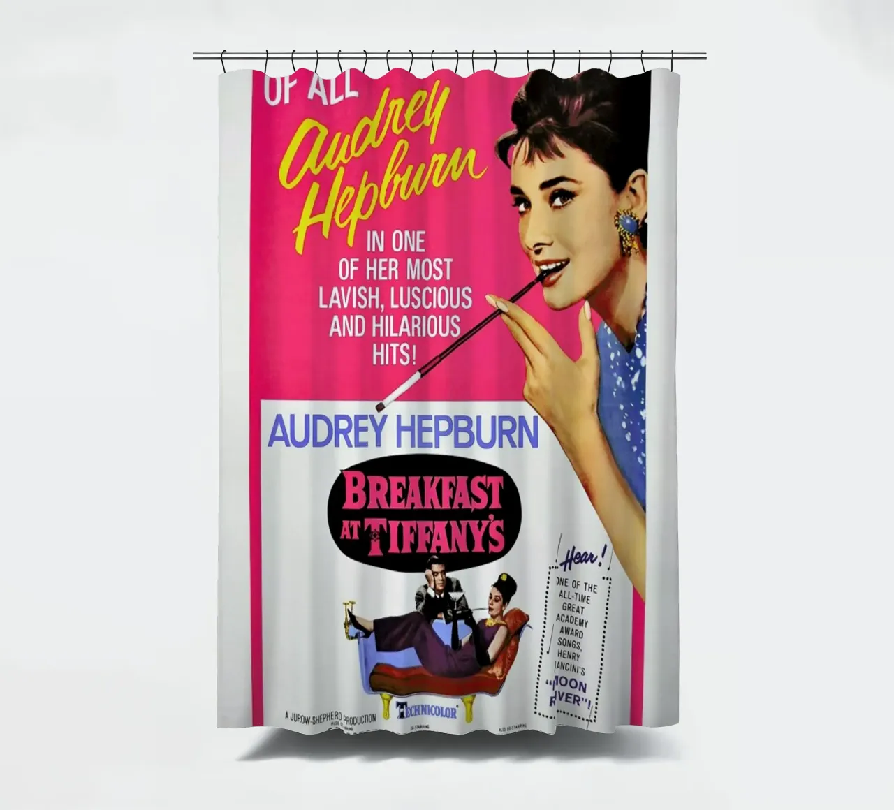 ‘Breakfast at Tiffany’s’ Movie Poster tenda da doccia da Gallery Print and Art Limited