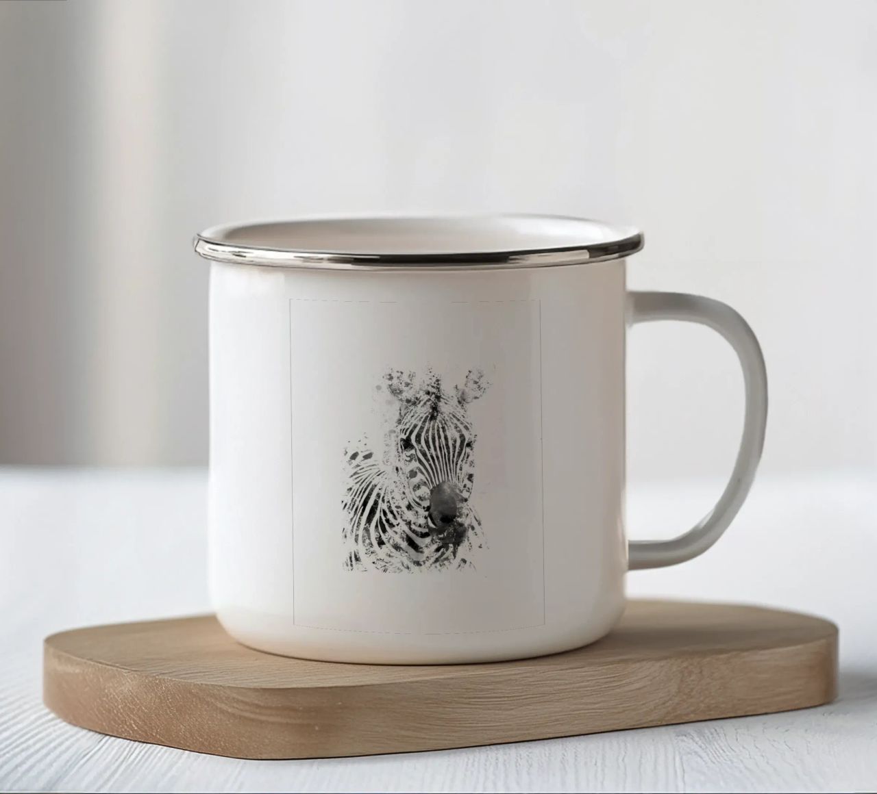 zebra tazza in smalto da Book