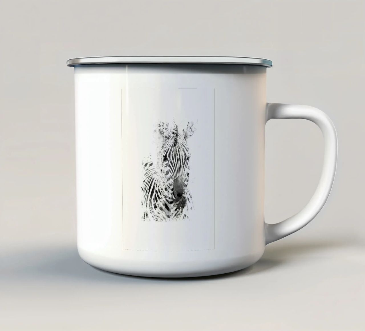 zebra tazza in smalto da Book
