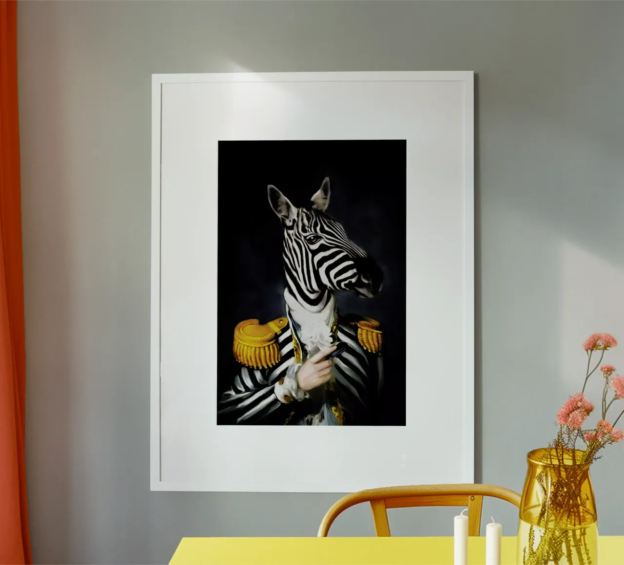 Mister Stripe poster con telaio in alluminio da Tein Lucasson