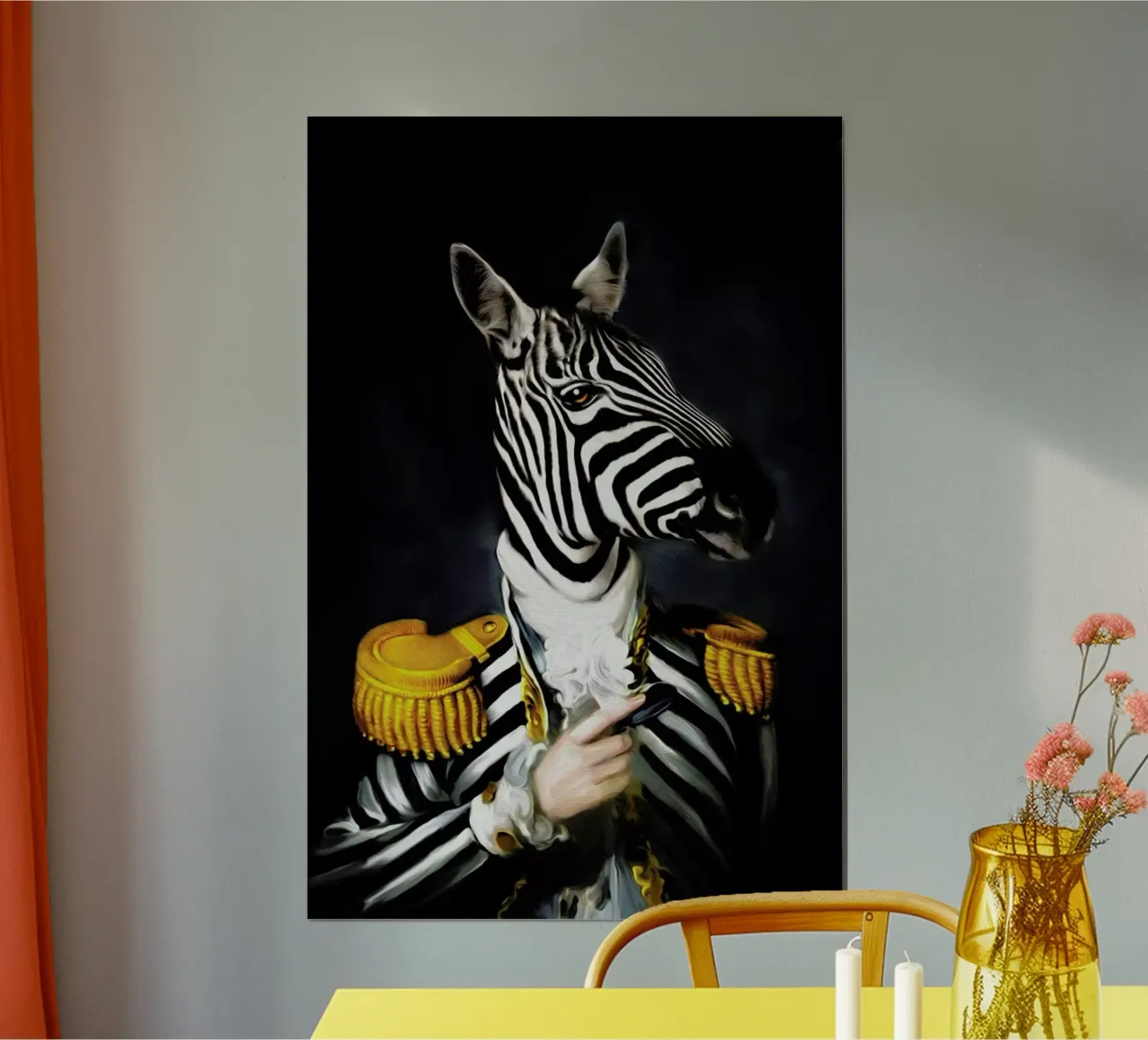 Mister Stripe poster con telaio in alluminio da Tein Lucasson