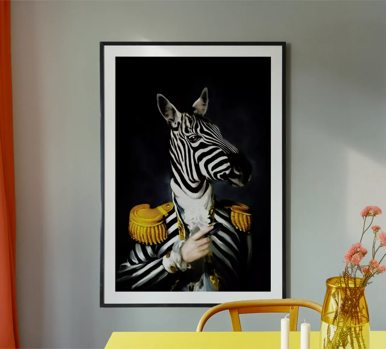Mister Stripe poster con telaio in alluminio da Tein Lucasson