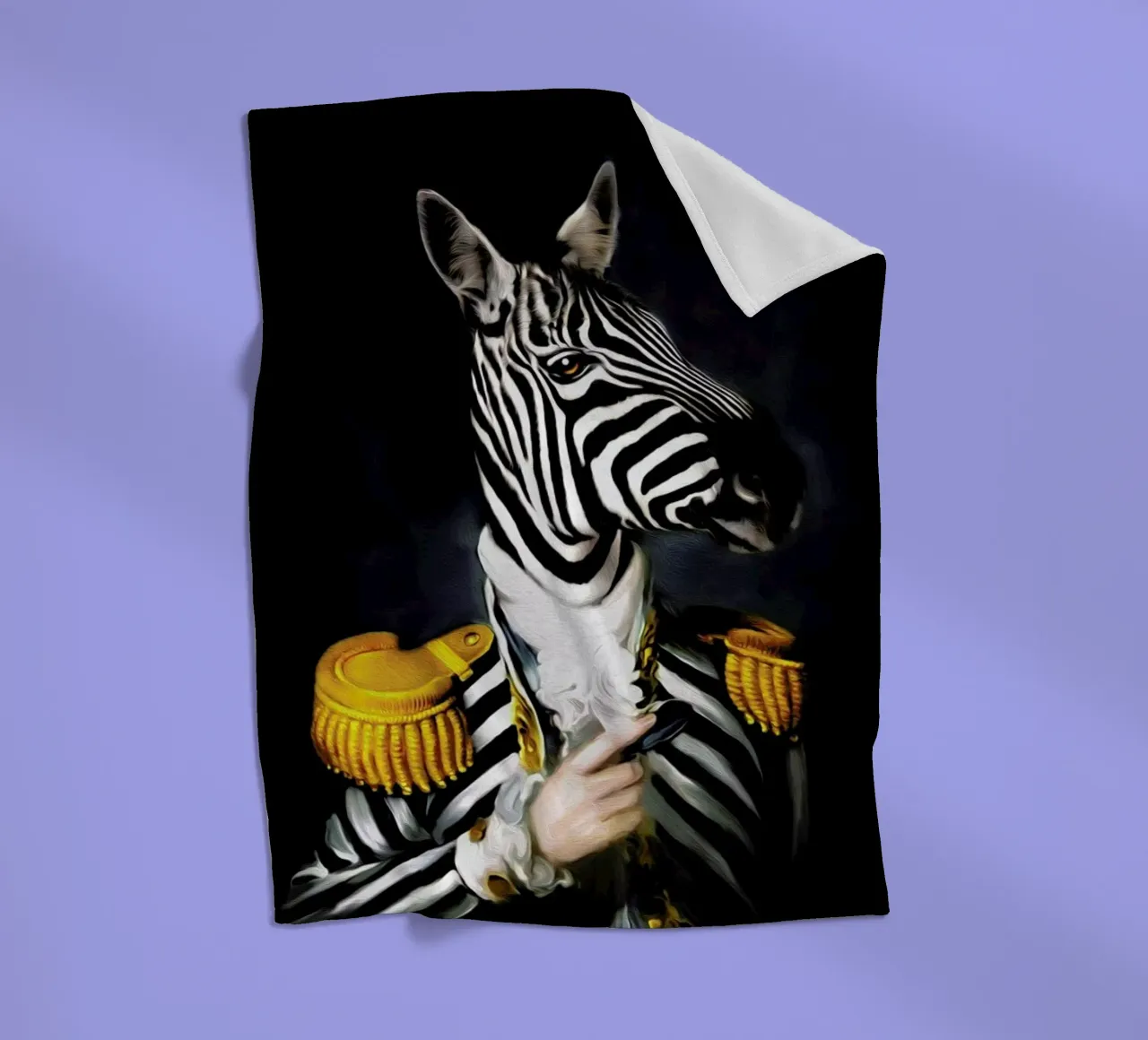 Mister Stripe fleece blanket by Tein Lucasson