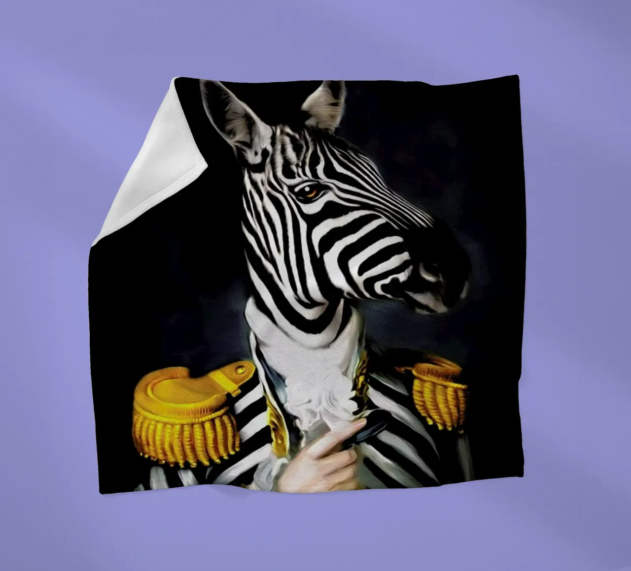 Mister Stripe fleece blanket by Tein Lucasson