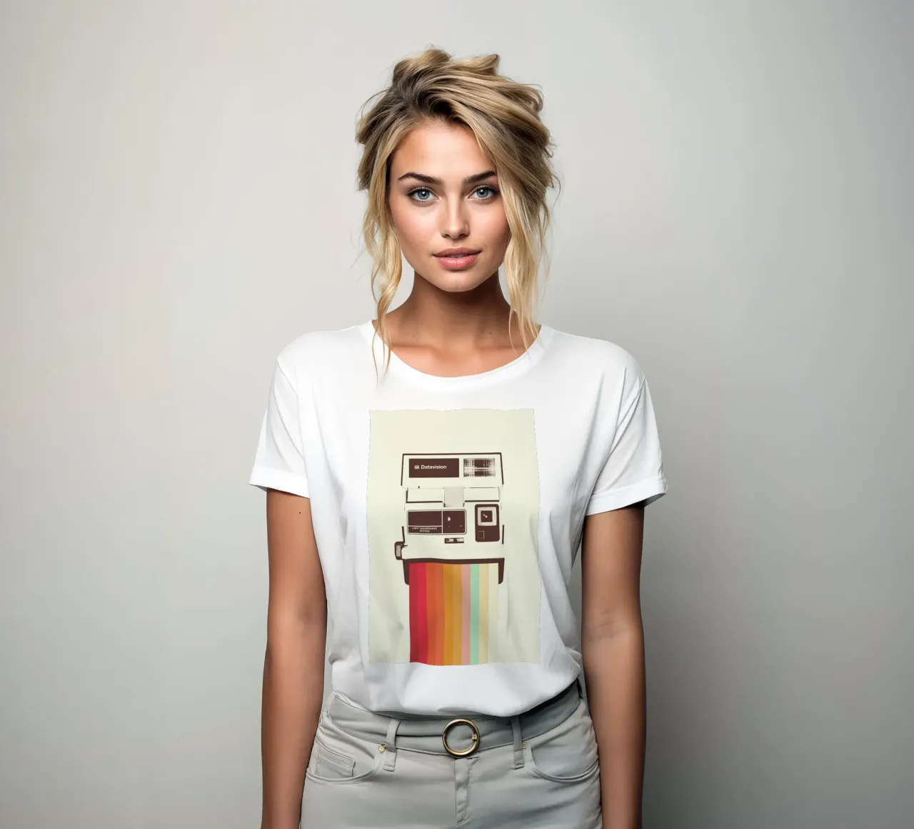 Instant Camera Rainbow t-shirt da donna da Florent Bodart