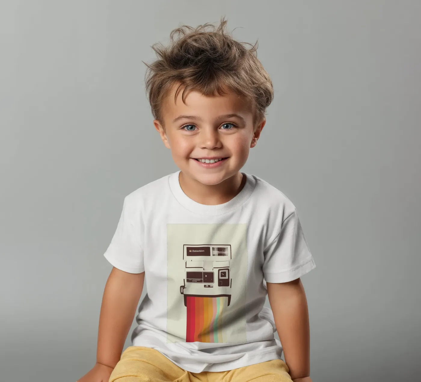 Instant Camera Rainbow kinder t-shirt van Florent Bodart