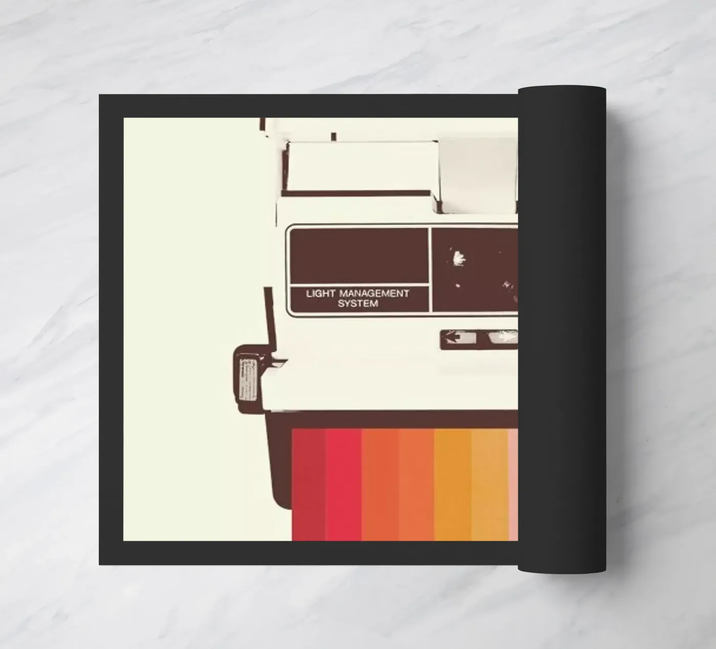 Instant Camera Rainbow Fußmatte von Florent Bodart