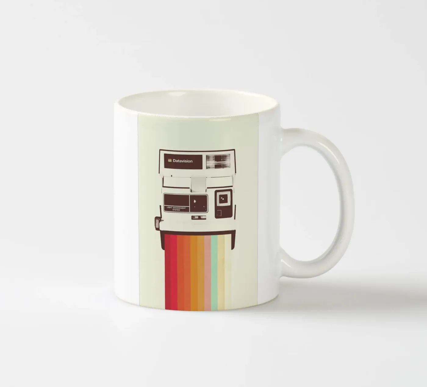 Instant Camera Rainbow ceramic mug by Florent Bodart