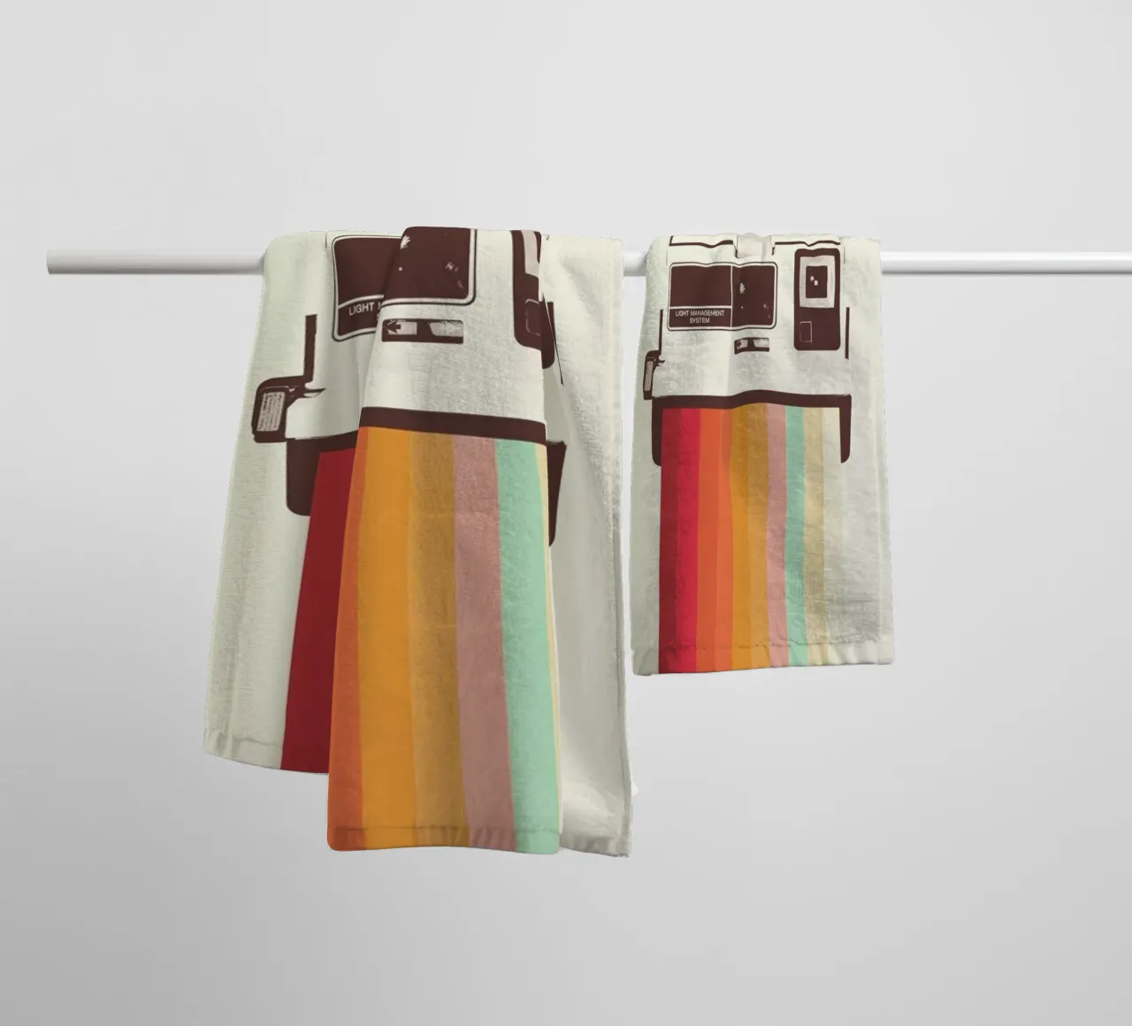 Instant Camera Rainbow asciugamano da bagno da Florent Bodart