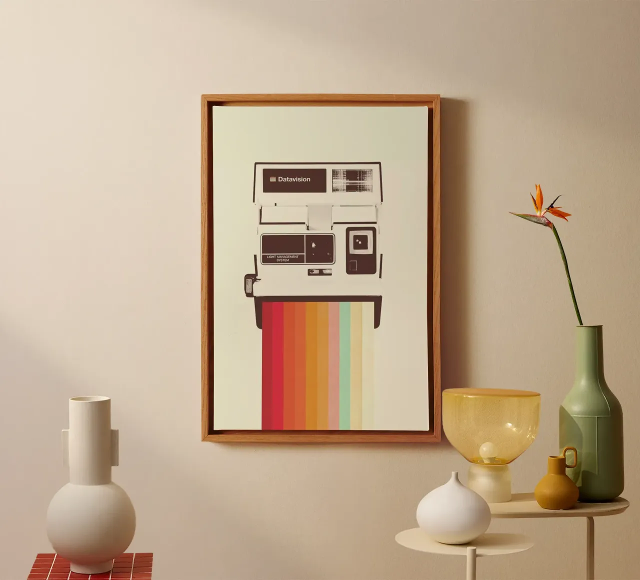 Instant Camera Rainbow tela con Cornice a cassetta da Florent Bodart
