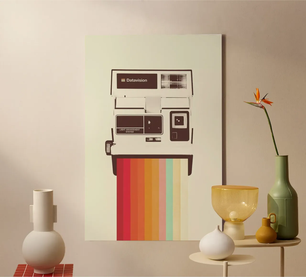 Instant Camera Rainbow tela con Cornice a cassetta da Florent Bodart