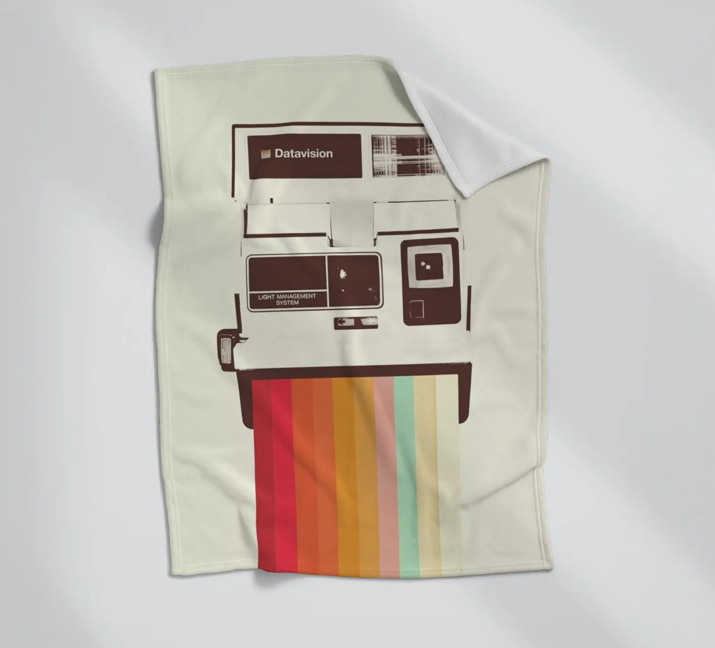 Instant Camera Rainbow Fleecedecke von Florent Bodart