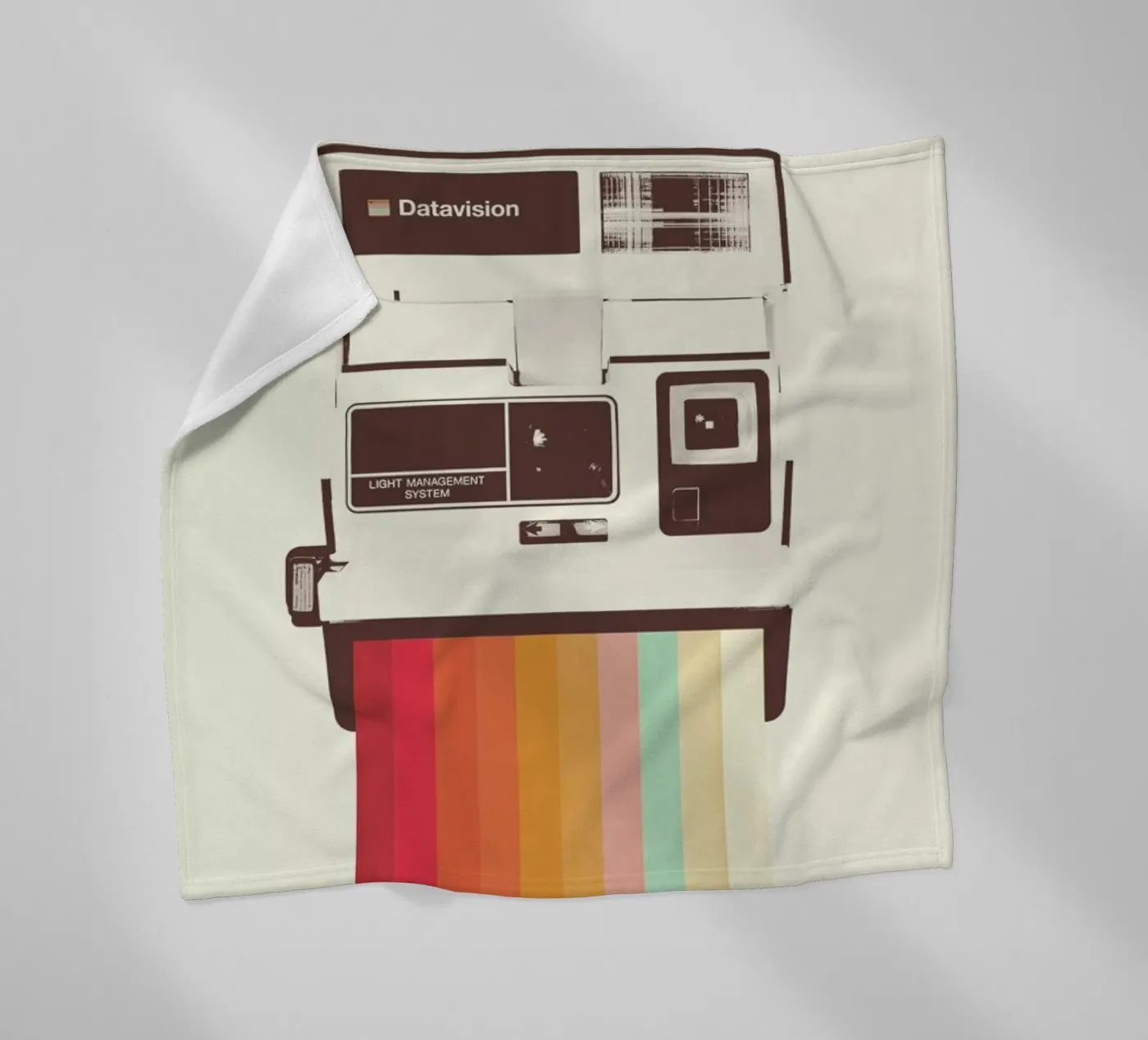 Instant Camera Rainbow Fleecedecke von Florent Bodart