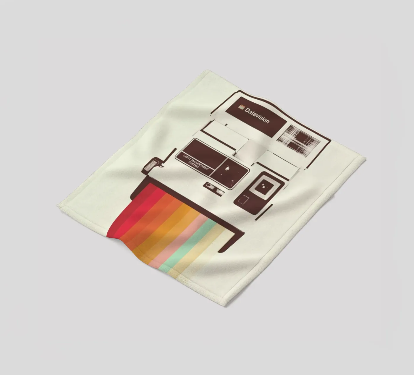Instant Camera Rainbow Fleecedecke von Florent Bodart