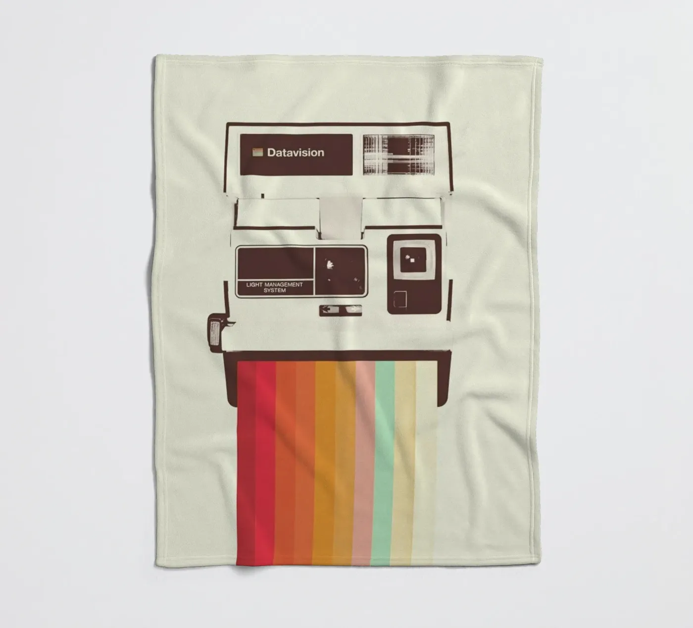 Instant Camera Rainbow Fleecedecke von Florent Bodart