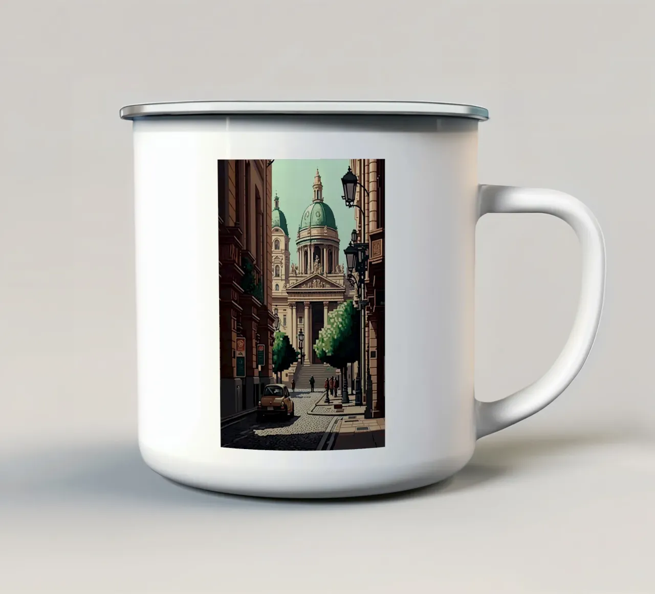 Vienna Pixel art tazza in smalto da Bernotas